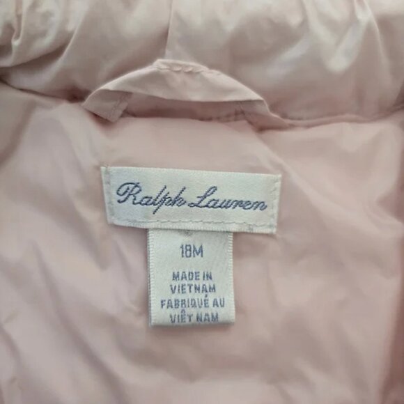 Ralph Lauren Light Pink Puffer Baby's Jacket - Picture 2 of 7